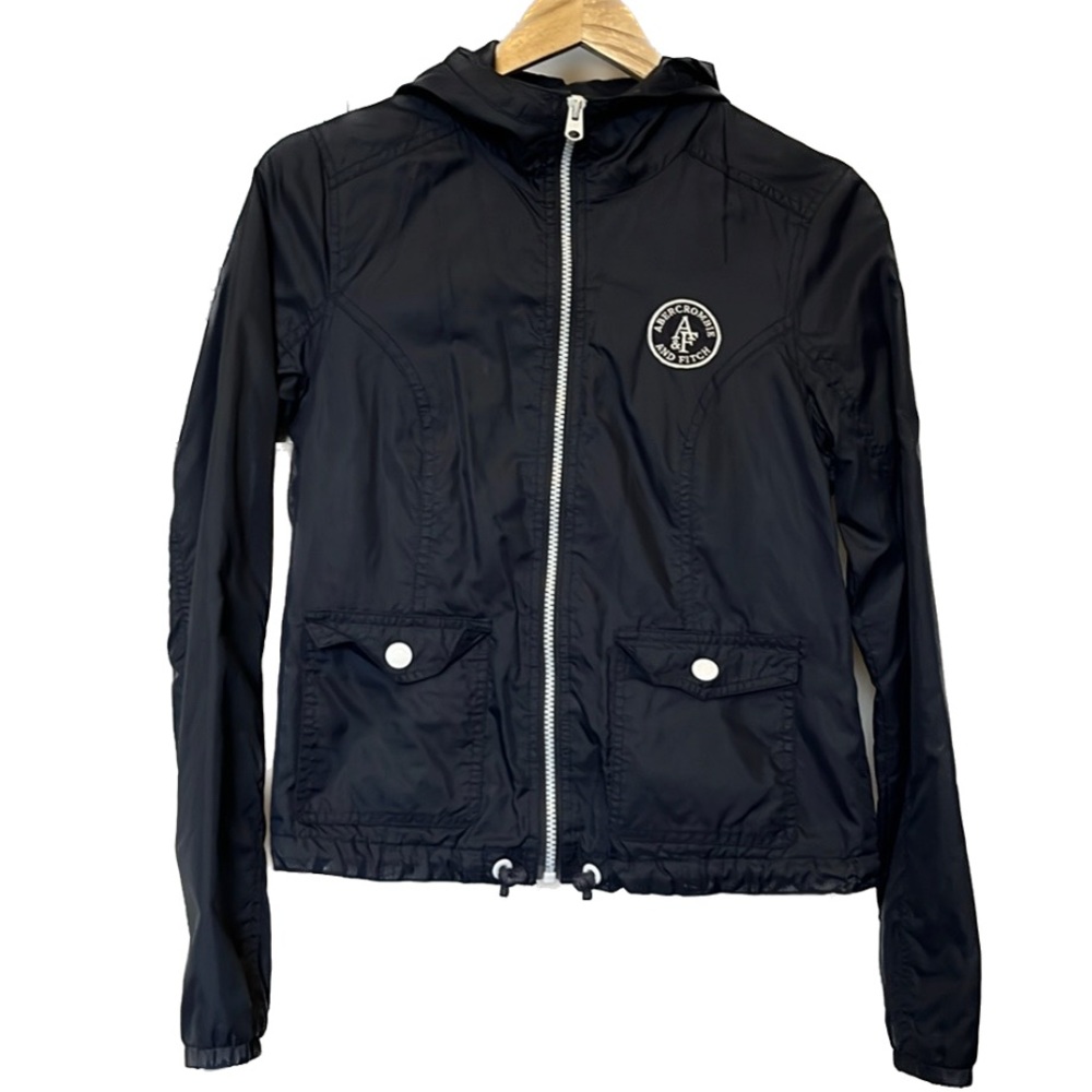 ABERCROMBIE & FITCH  |  S  |  Navy Blue Windbreaker Jacket